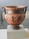 Black-figured Column Krater Face